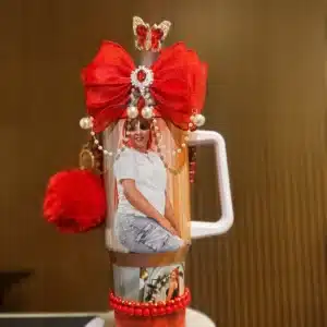 luxury red diva personalized tumbler